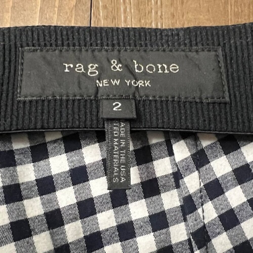 Rag & Bone Simone Slim Ankle Pants Black & White Gingham Women's Size 2 - Picture 5 of 5